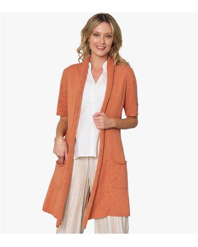 Stella Carakasi Short Sleeve Cotton No Regrets Cardigan - Orange