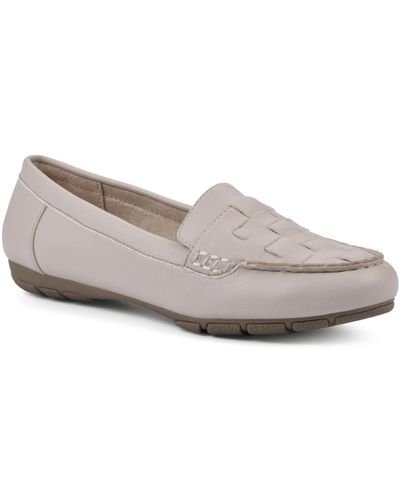 White Mountain Giver Moc Comfort Loafer - White
