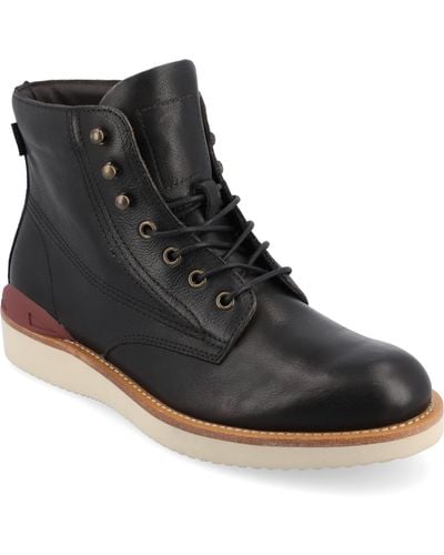 Taft 365 Model 004 Wedge Sole Lace-up Ankle Boots - Black