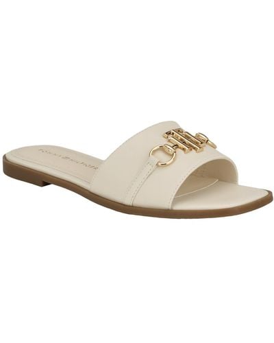 Tommy Hilfiger Pipper Ornamented Slide Sandals - White