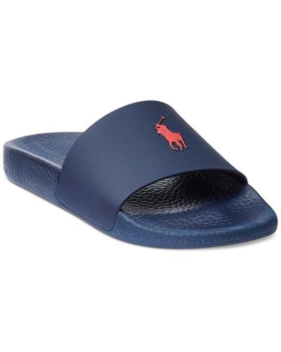 Polo Ralph Lauren Signature Pony Slide Sandal - Blue