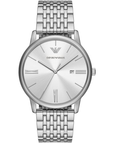 Emporio Armani Stainless Steel Bracelet Watch 42mm - Gray