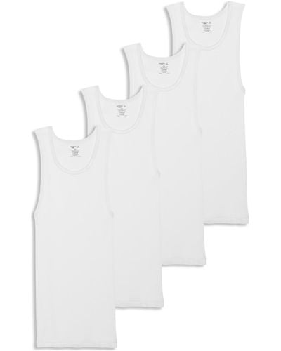 Jockey Cotton A-shirt Tank Top - White