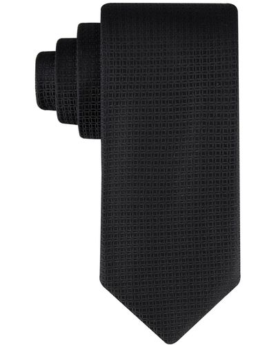 Calvin Klein Solid Geo-print Tie - Black