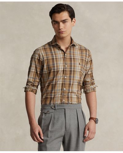 Polo Ralph Lauren Classic-fit Plaid Twill Shirt - Brown