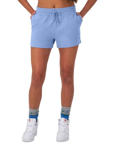 Champion Cotton Jersey Pull-on Drawstring Shorts - Blue