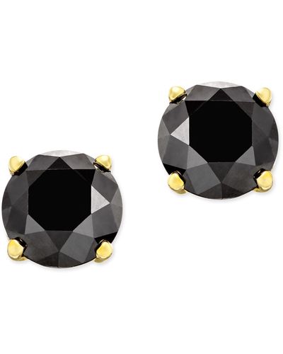 Macy's Black Diamond Stud Earrings (1-1/2 Ct. T.w.