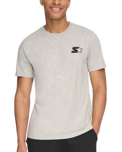 Starter Classic-fit Embroidered Logo Graphic T-shirt - Gray