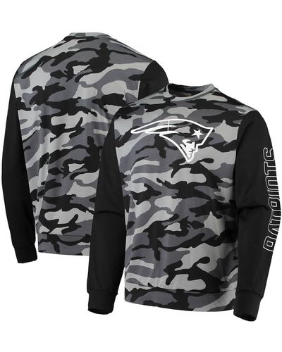 FOCO New England Patriots Camo Long Sleeve T-shirt - Black