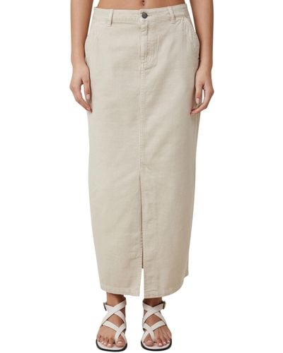 Cotton On Ryder Utility Maxi Skirt - Natural