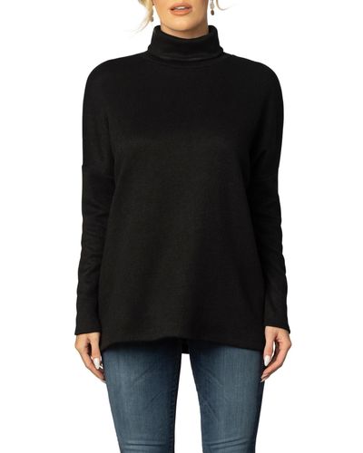 Kiyonna Paris Turtleneck Tunic Sweater - Black