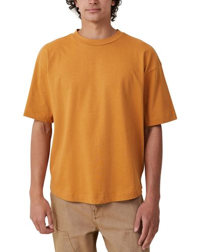 Cotton On Box Fit Scooped Hem T-shirt - Orange