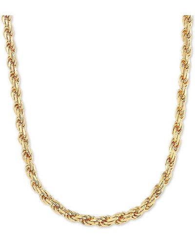 Macy's Rope Link 26" Chain Necklace In 18k Gold-plated Sterling Silver - Metallic