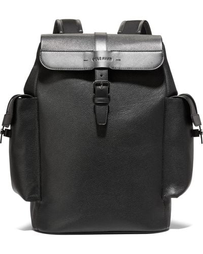 Cole Haan Triboro Large Leather Rucksack Bag - Black