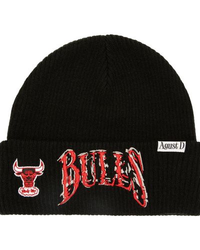 Mitchell & Ness Chicago Bulls Suga X Nba By Capsule Collection Glitch Cuffed Knit Hat - Black