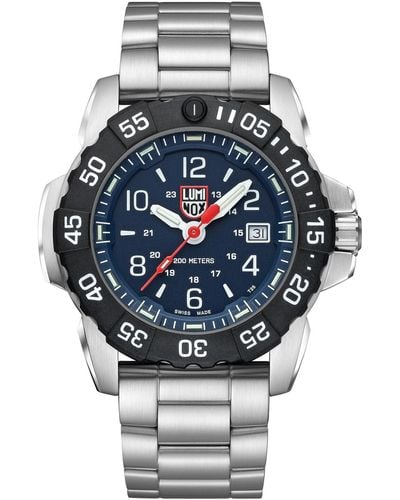 Luminox Swiss Navy Seal Rsc Stainless Steel Bracelet Watch 45mm - Gray