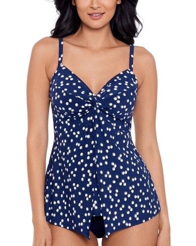 Miraclesuit Love Knot Underwire Tankini Top - Blue