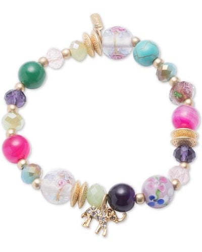 Lonna & Lilly Gold-tone -bead Tassel Stretch Bracelet - Multicolor