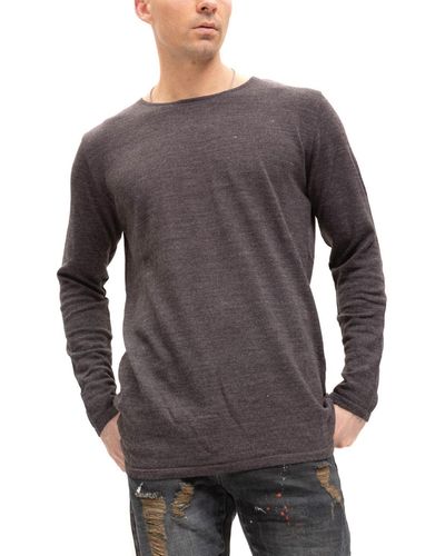 Ron Tomson Modern Double Distorted Sweater - Gray