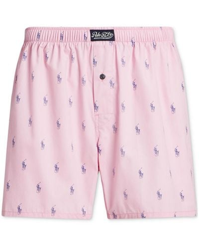 Polo Ralph Lauren Pony Player Woven Boxers - Pink