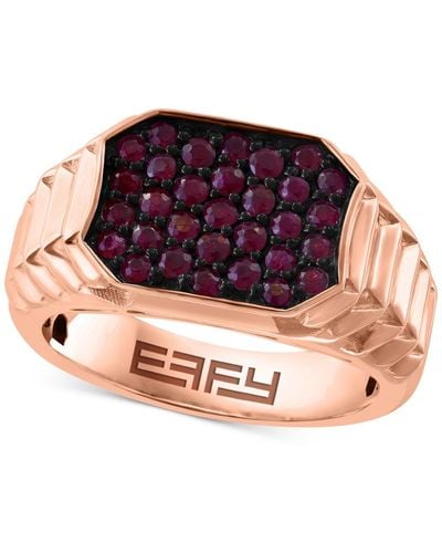 Effy Effy Ruby Cluster Ridge Texture Ring (1-1/20 Ct. T.w. - Pink