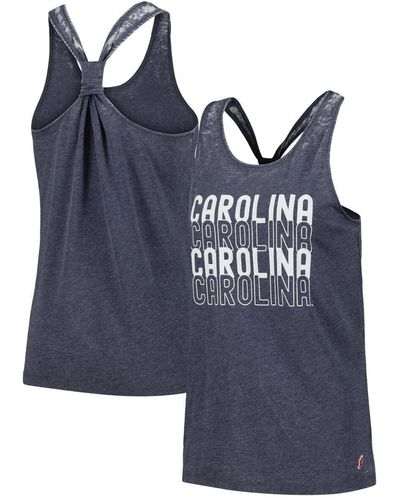 League Collegiate Wear North Carolina Tar Heels Stacked Name Racerback Tank Top - Blue