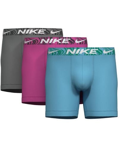 Nike 3-pk. Dri-fit Essential Micro Boxer Briefs - Blue