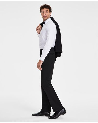 Tayion Collection Classic-fit Solid Suit Pants - White