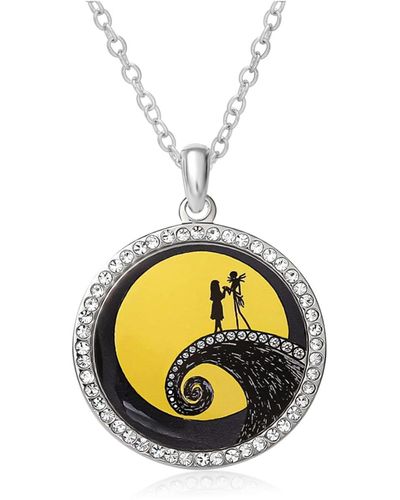 Disney The Nightmare Before Christmas Jack And Sally Necklace - Metallic