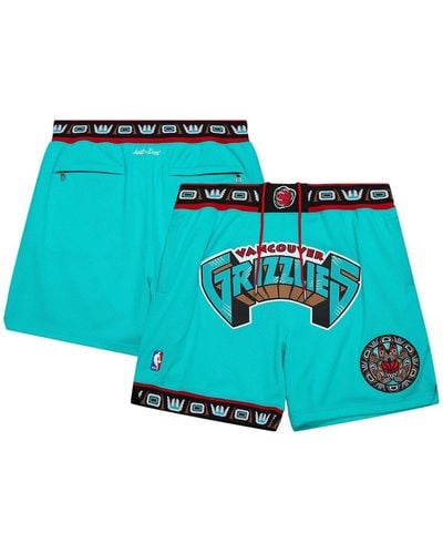 Mitchell & Ness Mitchell Ness Vancouver Grizzlies Hardwood Classics Authentic Nba X Just Don Mesh Shorts - Blue