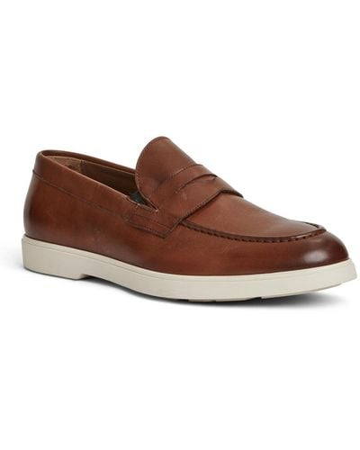 Bruno Magli Ettore Leather Penny Loafers - Brown