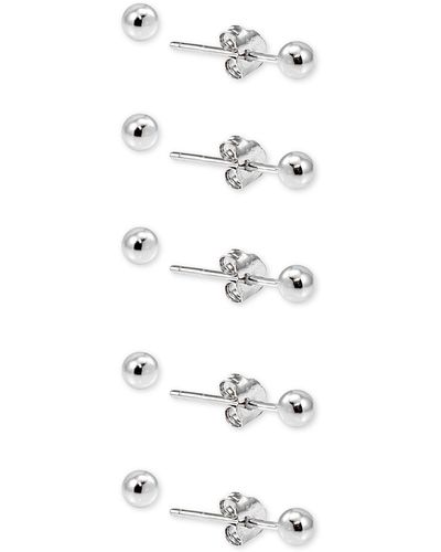 Giani Bernini 5-pc. Set Small Ball Stud Earrings - Metallic