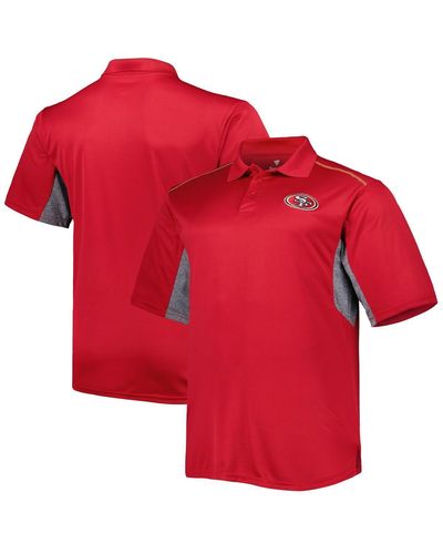 Profile San Francisco 49ers Big And Tall Team Color Polo Shirt - Red