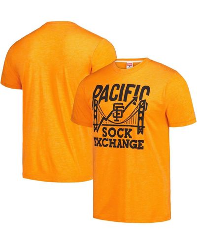 Homage San Francisco Giants Pacific Sock Exchange Tri-blend T-shirt - Orange