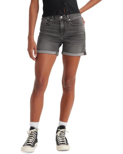 Levi's Mid Rise Mid-length Stretch Shorts - Gray