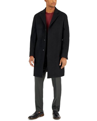 Lauren by Ralph Lauren Men's Luther Cashmere-blend Overcoat - Black