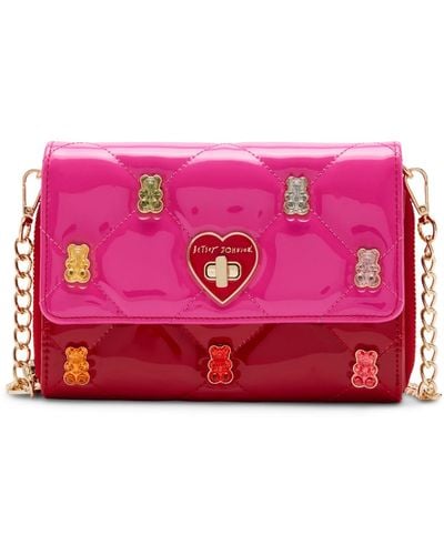 Betsey Johnson Beary Sweet Wallet On A Chain - Red