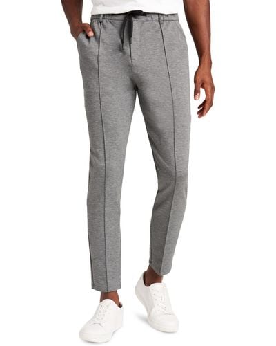 Kenneth Cole Knit Tailored Pants - Gray