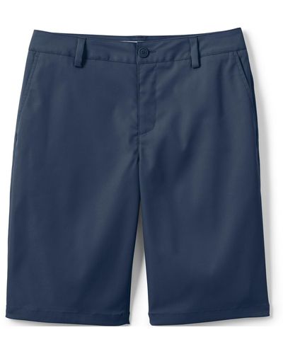 Lands' End School Uniform Active Chino Shorts - Blue