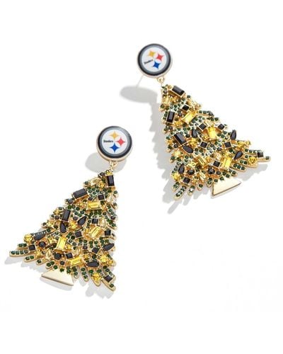 BaubleBar Pittsburgh Steelers Christmas Tree Dangling Earrings - Metallic