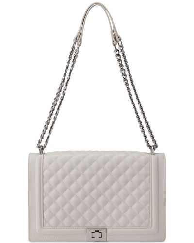 INC International Concepts Ajae Flap Quilted Shoulder Bag, Created For Macy's - Gray