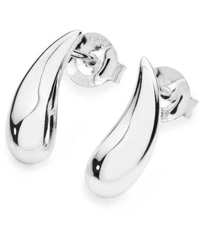 Lucy Quartermaine Droplet Studs Earrings - White
