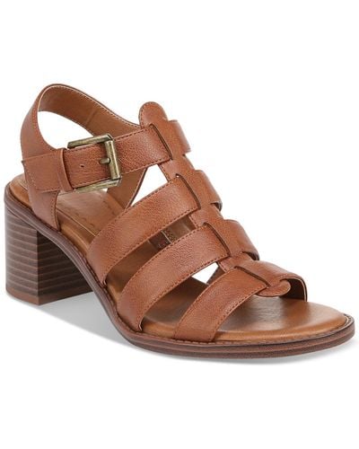 Zodiac Inessa Gladiator Block-heel Sandals - Brown
