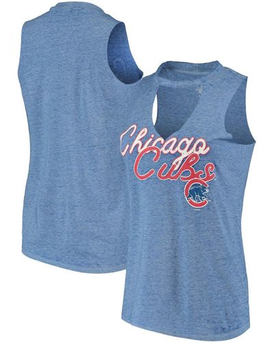 Concepts Sport Chicago Cubs Loyalty Choker Neck Tank Top - Blue