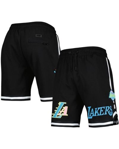 Pro Standard Los Angeles Lakers Washed Neon Shorts - Black