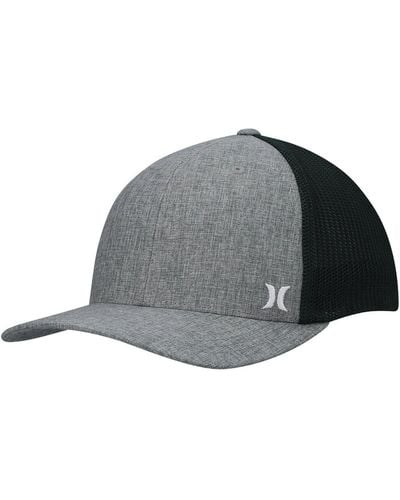 Hurley Mini Icon Logo Trucker Flex Fit Hat - Gray