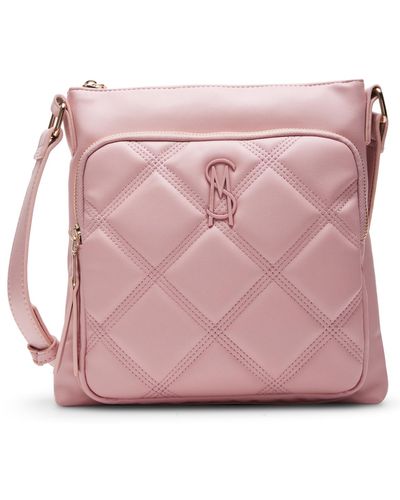 Steve Madden Fabb Quilted North South Crossbody - Pink