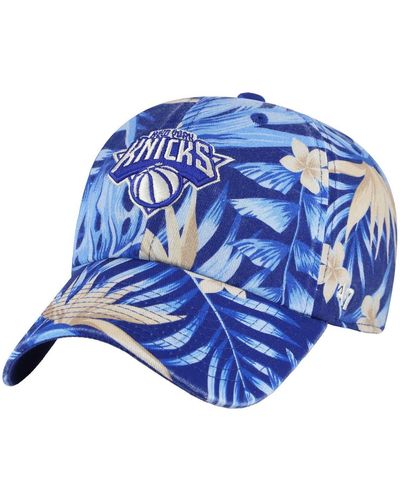 '47 New York Knicks Tropicalia Floral Clean Up Adjustable Hat - Blue