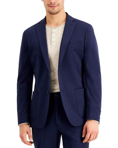 Calvin Klein Slim-fit Stretch Blue Suit Jacket