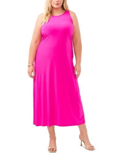 Vince Camuto Plus Size Back Keyhole Sleeveless Dress - Pink